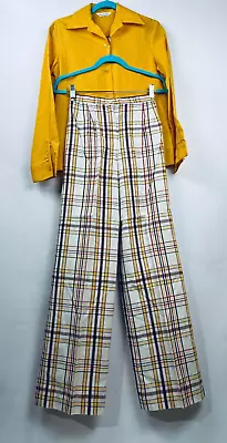 VTG Women's Clothing 70s COUNTRY SET Pants Blouse Set Union Made 12 1/2  Waist • $205.16