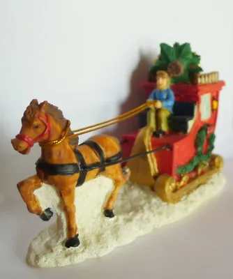  Victorian Village One Horse Sleigh Carriage Christmas Village 1999  Rite Aid • $21.21