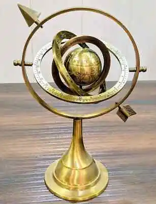 $90.10 • Buy Brass Celestial Globe Armillary Globe Showpiece, Brass Armillary Sphere Decor...