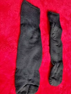 Nos Vintage 1990s Black Ankle Crew Socks Made In USA Summer Sport Peds • $6.99