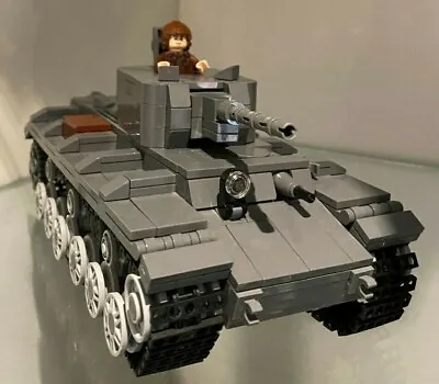 Lego WW2 KV1 Russian Tank - Brick Mania - Russian Tanker Minifigure [7198] • $299.95