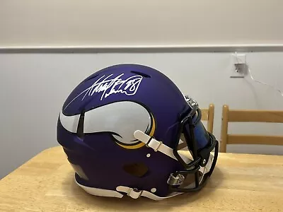 🟣Vikings Adrian Peterson Signed FS Speed AUTHENTIC Helmet BECKETT Witnessed COA • $365