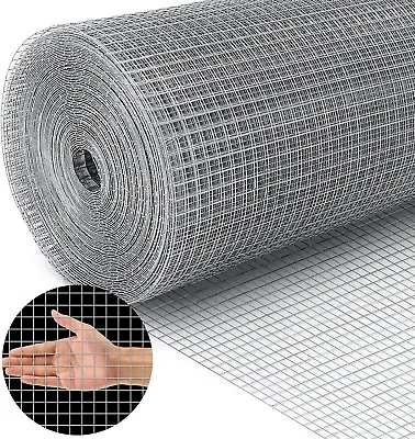 19 Gauge Hardware Cloth 1/2 Inch Chicken Wire Fence Galvanized Welded Cage • $64.10