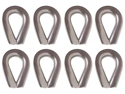 5/16  Stainless Steel Wire Rope Thimble For Cable Rail Eye Rigging - 8 Pack • $23.99