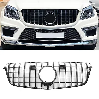 Front Grille Grill For Mercedes-Benz GL X166 GL500 GL550 GL63 GT R 13-15 Silver • $135.32
