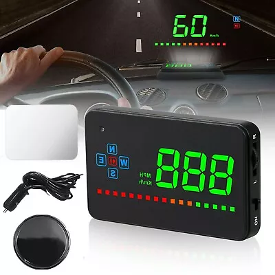 Car Digital HUD GPS Speedometer Head Up Display Overspeed MPH/KMH Warning Alarm • $22.90