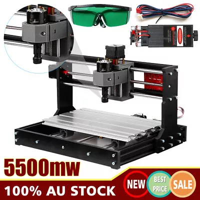 5500mw Upgrade Version CNC 3018 PRO GRBL Control DIY Laser Engraving Machine Kit • $299.99