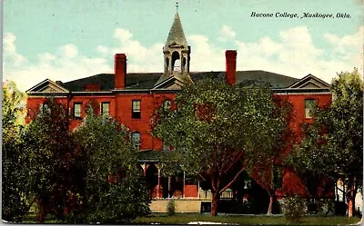 Muskogee Oklahoma~Bacone College~Old Main Building~Porch~c1910 Postcard • $11