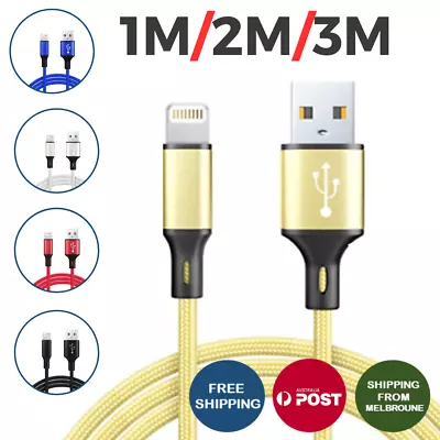 Braided USB Charger 8 Pin Fast Data Cable For IPhone 13 14 11 12 Pro Max XR IPad • $6.93