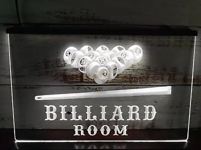 Billiard Room Pool Snooker Table LED Neon Light Sign Bar Club Pub Wall Art Décor • $39.99