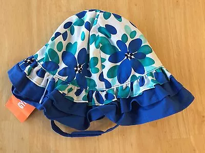 NWT Gymboree Seaside Stroll Floral Sunhat Chin Strap 6-12M 12-24M 4T-5T Toddler • $6.97