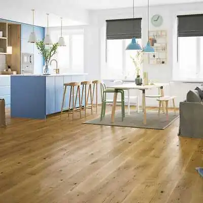 £0.99 • Buy Engineered Dark Stained Oak Wooden Flooring Click 5G 14 X 180 X 1800 (mm) SAMPLE