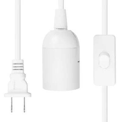 Light Lamp Cord Cable Switch E26/E27 Bulb Socket Extension Hanging Pendant 1.8M • $9.99