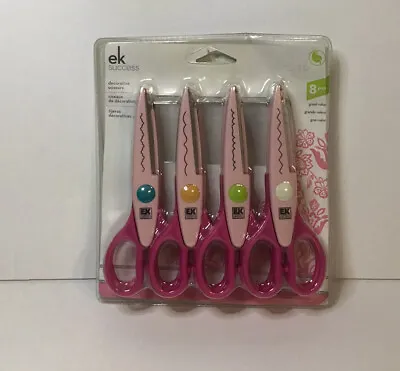 EK Success Decorative Scissors Pink Right Handed Left Handed Pack Of 8 Unopened • $12.99