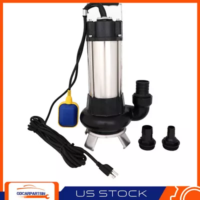 1.5HP Sump Pump Industrial Sewage Cutter Grinder Cast Iron Submersible 6340 GPH • $138.31