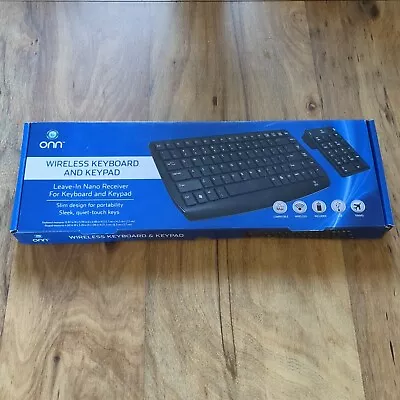 Onn Wireless Keyboard And Keypad With Nano Receiver • $9.99