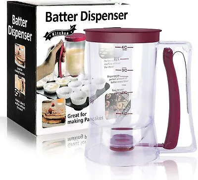 £9.95 • Buy Batter Dispenser Cake Mix Measuring Baking Bake Pancake Muffin Kitchen Tool 0.9L
