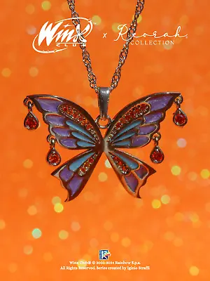 Winx Club® Stella Enchantix Wings Necklace Silver Plated • $38