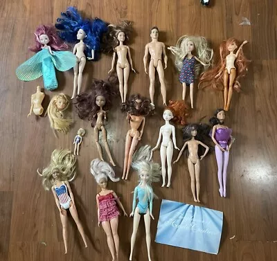 Barbie Disney Doll Mixed Lot Preowned Girls Dolls + Bonus Parts • $4.99
