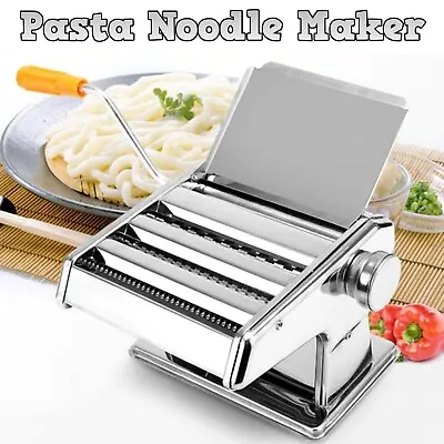 1X Pasta Noodle Maker Machine Cutter For Fresh Spaghetti 9 Thickness Settings AU • $56.99