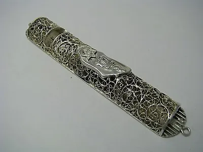 STERLING SILVER MEZUZAH 930 Silver Middle East Israel Ca1970's Judaica No Scroll • $175
