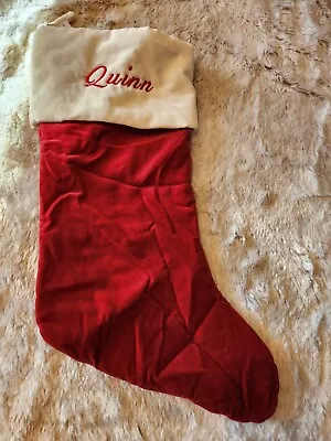 NWT Pottery Barn Kids Christmas Stocking Velvet   Quinn    212 • $24.95