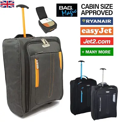 Cabin Approved Hand Luggage Suitcase Lightweight Compact With Wheels 50x35x20cm • £14.95