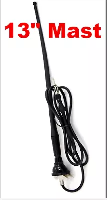 Marine 13  Flex Hard Rubber Mast Antenna With Mounting Adapters W/8-Ft Cord • $19.77