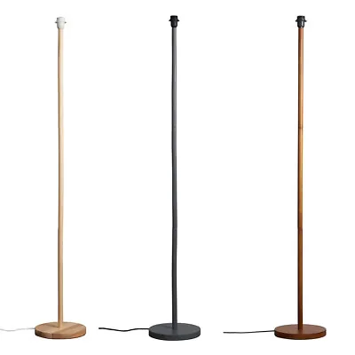 Tall Wooden Stem Floor Lamp Standard Living Room Bedroom Light Wood Base 160cm • £31.99