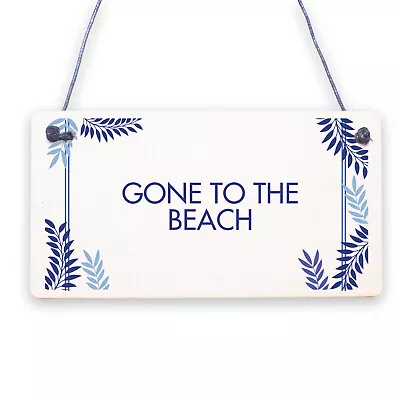 £3.99 • Buy Gone To The Beach Hanging Plaque Nautical Decor Beach Seaside Shabby Chic Signs