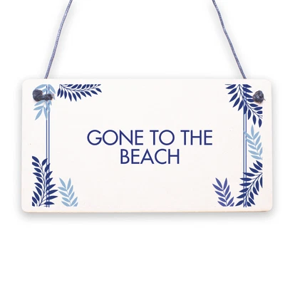 £3.99 • Buy Gone To The Beach Hanging Plaque Nautical Decor Beach Seaside Shabby Chic Signs
