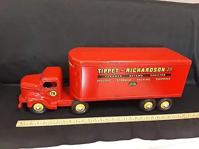 1940s MINNITOY - TIPPET RICHARDSON - Pressed Steel Transport Truck Toy RESTORED • $1010.50