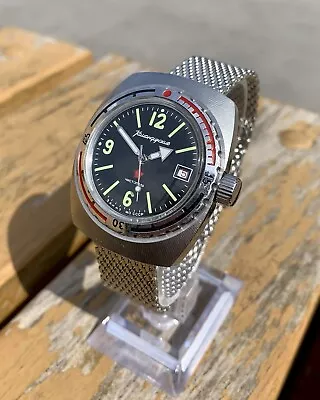 Vintage Soviet Watch Vostok Amphibia Made In USSR Mechanical Wristwatch 1980s • $249