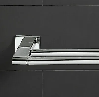 $225 Restoration Hardware Modern 24 In Double  Towel Bar Polished Nickel New • $160