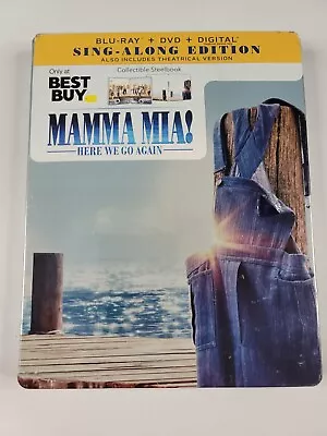 Mamma Mia! Here We Go Again Steelbook Best Buy (Blu-ray/DVD/Digital) New **Read⤵ • $14.99