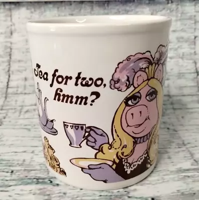 RARE Miss Piggy Ceramic Mug (1980) Kiln Craft  Tea For Two Hmm?  Muppet Show #1 • $29.99