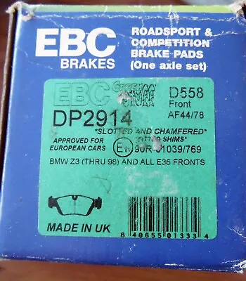 EBC DP2914 Green Stuff FRONT Brake Pads  For BMW Z3 (To 98) & All E36 Free Ship • $59.98