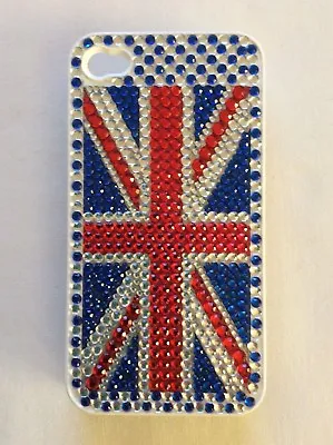 Jewelled Union Jack / Flag IPhone 4 Phone Case • £5