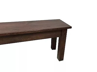 Red Mahogany Farmhouse Bench (Rustic / Dinning / Entryway / Mudroom  Foyer Bench • $224.99