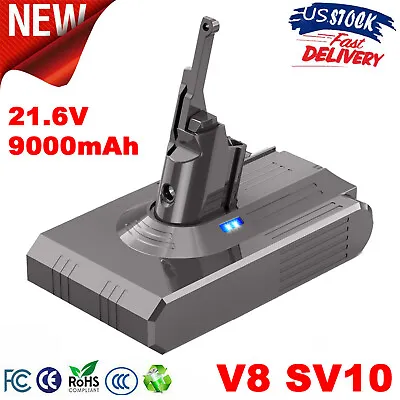 9000mAh Battery For Dyson V8 Absolute Animal Cordless Vacuum Cleaner Li-ion SV10 • $36.99