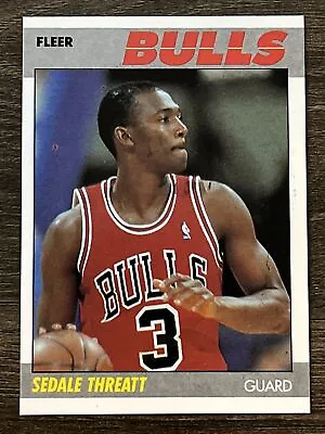 Sedale Threatt 1987 Chicago Bulls 87-88 Fleer Basketball Nba #110/132 Pack Fresh • $1.01