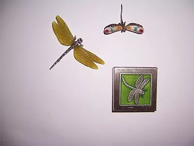 MMA Dragonfly Pin Gail Ahlers Enameled Box And Sterling Dragonfly Pin • $59.99