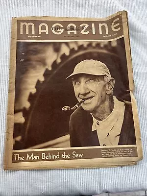 Baltimore Sun Magazine - The Man Behind The Saw December 16  1956 • $15