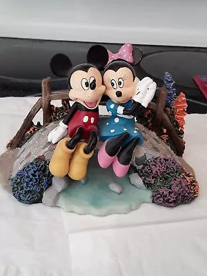 Mickey And Minnie Mouse A Bridge To Our Love Numbered Figurine • $25