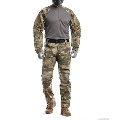 Airsoft Tactical Mens Combat Shirt Pants Special Forces ATFG Camo Uniform Hiking • $80.74