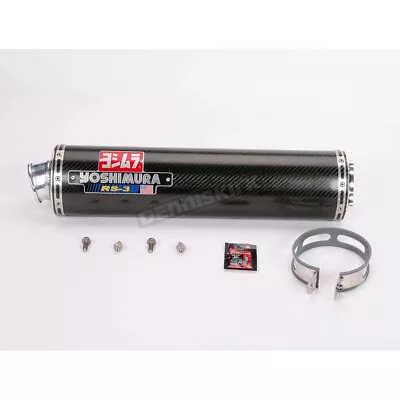 Yoshimura RS-3 Oval Race Bolt-On Muffler W/Glossy Carbon Fiber Sleeve - 1115452 • $509