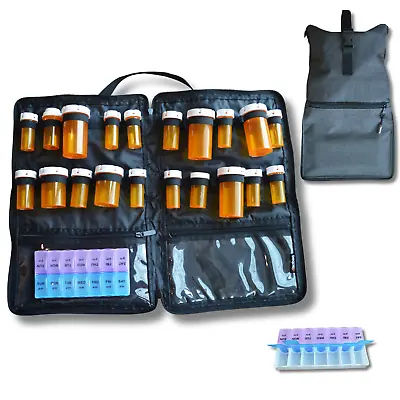 Razbag Medication Travel Bag Secure Medicine Organizer Includes Weekly Pill Box • $29.99