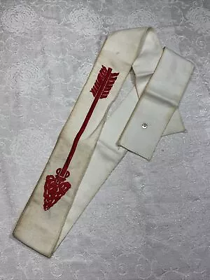 Vintage Boy Scouts BSA Order Of The Arrow Sash 1940’s Snap Closure Red 54” • $29.99