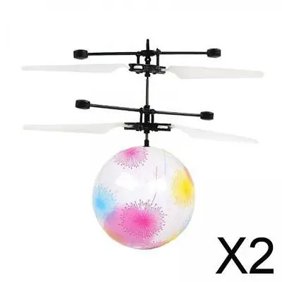 $28.85 • Buy 2X Flying Ball Toys, Rechargeable Ball Drone Light Up RC Toy For Kids Boys Girls