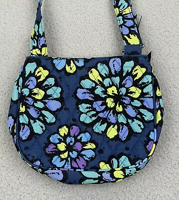 Vera Bradley Indigo Pop Cross Body Shoulder Bag Purse Womens Quilted Strap • $14.80